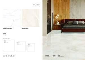 Carreaux de sol et de mur en porcelaine brillante 1200x1200, surface polie élégante - Product Image 2