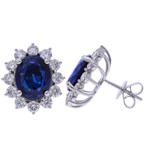 Pendientes de Halo floral de oro de 14 quilates con diamantes de corte brillante de 2,4 CTW, pulseras de diamantes exquisitos, brazaletes con diamantes de 2,4 CTW - Product Image 5