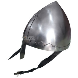 Casco Nasal Norman Medieval antiguo, hecho a mano, armadura de recreación de acero suave, acabado pulido, revestimiento para decoración del hogar, venta al por mayor - Product Image 3