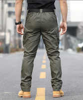 Celana Cargo Soft Shell Khaki Pria Elevencia Industries, Cepat Kering, Bernapas, Taktis Outdoor, Banyak Kantong, Musim Gugur