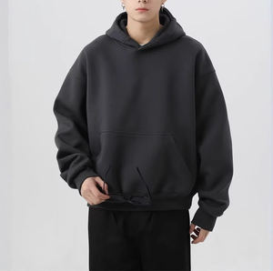 Pull Logo personnalisé pour sérigraphie surdimensionné poids lourd Vintage mode Streetwear sweat à capuche vierge pour hommes de haute qualité - Product Image 5