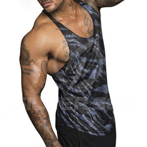 Débardeur sans manches en maille de coton pour hommes vêtements de sport d'été à séchage rapide respirant Fitness Style décontracté couleur unie motif 3D pour la salle de sport - Product Image 5