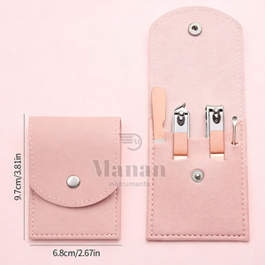 Luxurious Classic Stainless Steel 10 in 1 Nail <b>Kit</b> Portable <b>Manicure</b> Tools Set with Case Accessories Customized Logo for Adults - Product Image 5