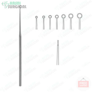 Curettes d'oreille Buck émoussées droites en acier inoxydable de qualité allemande Offre Spéciale CE ISO approuvé logo personnalisé Hadsni Surgical - Product Image 6