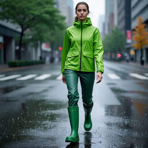 เสื้อแจ็กเก็ตกันน้ำหลายแผงสำหรับผู้หญิงชุดวอร์มกันลมผ้าไนล่อนน้ำหนักเบา - Product Image 1