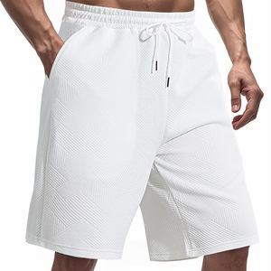 OEM Logo Personnalisé Broderie Imprimé Conception Hommes D'été Décontracté Lâche Lourd Jacquard Texture Motif Shorts 100% Polyester - Product Image 6