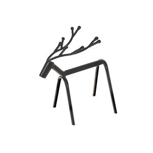 Abstract Black Reindeer Tabletop <b>Decor</b> | A Small, Modern Metal Figurine for a <b>Bookshelf</b>, Desk, or Tiered Tray - Product Image 4