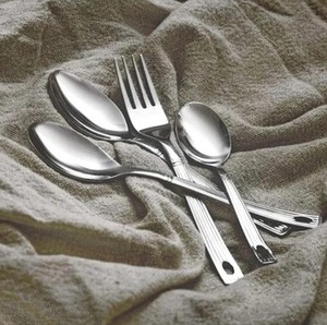 Ensemble de couverts à manche martelé en acier inoxydable cuillère fourchette couteau parfait pour les restaurants hôtel et complexe de l'Inde - Product Image 5