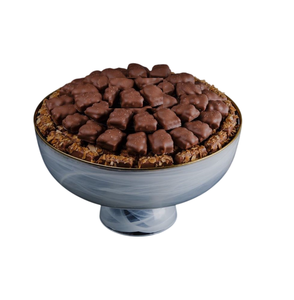 Bol à dessert en métal au design élégant, couleur personnalisée, chocolat, service moderne de luxe, fait à la main, occasions spéciales de mariage, dessus de table - Product Image 5