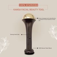 Bâtonnet Kansa de Luxe Style Médiéval, Outil Original d'Usine Indienne pour une Relaxation Faciale Profonde Manuelle, Soulagement du Stress et Revitalisation de la Peau