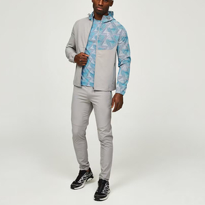 Vestes coupe-vent en polyester pour hommes personnalisées, imperméables, blanches, bleu marine, coupe-vent, survêtement, prix de gros, OEM - Product Image 1