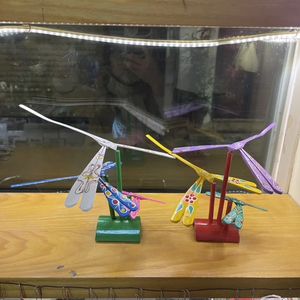 Haute qualité écologique libellule à la main Animal bambou naturel peint diverses couleurs Vietnam décoration de noël cadeau - Product Image 4