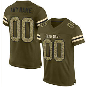 Maillot de football américain personnalisé de haute qualité à prix d'usine, vintage, 100 % polyester, respirant, séchage rapide, imprimé à manches courtes - Product Image 1