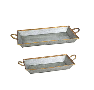 Bandeja de servicio decorativa galvanizada de diseño personalizado al por mayor última decoración del hogar para Bar fiesta boda decoración festiva - Product Image 3