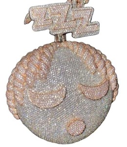 Pendentif en moissanite glacée VVS, style hip-hop, chaîne en argent sterling personnalisée, cadeau unique pour homme, fiançailles, mariage, fête - Product Image 1