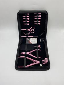 Kit de herramientas de extensión de cabello al por mayor de acero inoxidable sostenible Rosa bebé cinta profesional personalizada en alicates de extensión de cabello de prensa - Product Image 5
