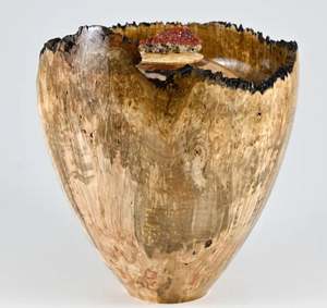 AYAANS Urna de madera de mango más vendida con resinas Resinas de cielo en forma de cereza antigua para suministros funerarios para adultos Producto de mejor clasificación - Product Image 2