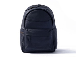 Sac à dos unisexe minimaliste en cuir véritable bleu marine avec fermeture éclair, sac pour ordinateur portable de 15 pouces, professionnel, pour le travail, les voyages, durable - Product Image 2