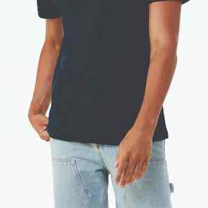 Venta al por mayor 100% algodón hombres de manga corta Camisetas cuello redondo suave transpirable personalizado estampado liso tejido de punto patrón de caracteres - Product Image 1