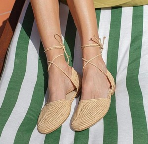 Sandales en raphia faites à la main, sandales d'été, chaussures d'été pour femmes, chaussures de plage, ballerines, sandales marocaines en raphia fait main - Product Image 1