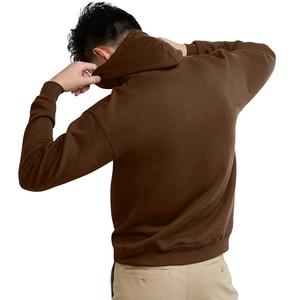 Bangladesh fabricado 100% algodón manga larga hombro pendiente cuello redondo sólido cómodo de talla grande Sudadera con capucha para hombre - Product Image 2