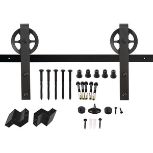 INTERSTEEL Juego Completo 450121 Sistema Deslizante para Puertas de Madera, Capacidad 100 kg, Longitud 2000 mm, Rieles para Cortinas, Accesorios - Product Image 1