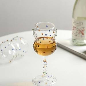 Verres à vin en verre de qualité assurée avec des paillettes conçues pour s'équilibrer parfaitement dans la main, arrivée incroyable de vaisselle - Product Image 4