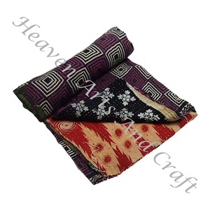 Colcha Kantha Gudari, Colcha Kantha Gudari, Venta al por Mayor, Proveedor de Oro, GD1096, Colcha Kantha Hecha a Mano, Algodón Estampado Indio - Product Image 1