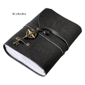 Black Vintage Leather Journal Retro Travel Diary an Exclusive Handmade Paper Notebook with Key (7x5 Inches, Antique) - Product Image 2