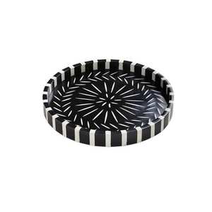 Ensemble de deux plateaux de service rond 16 et 14 pouces, pour artisanat indien, serpillière en bois et résine, nouveau design fait à la main, vente en gros, usine - Product Image 6