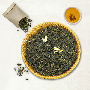 Muestras gratis Té verde de jazmín Té de hojas sueltas Hierbas de jazmín orgánicas verdes Materia prima Bote de té - Product Image 2