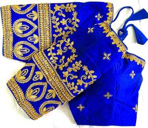 Blusa De Diseñador Con Zari, Hilo, Trabajo Hecho A Mano Y Mano Khatli - Product Image 3