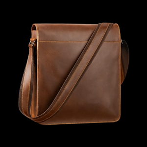 Sac bandoulière classique en cuir pleine fleur Old Town pour le travail et les voyages, sac à bandoulière en cuir de Divine International - Product Image 3