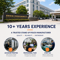 Herbruikbare gelamineerde plastic zak voor voedsel, staande uitvoering, met aangepaste logo-druk, hersluitbaar voor huisdierenvoer (recyclebaar)