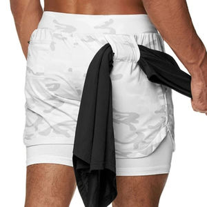 Pantalones cortos deportivos con bolsillo para hombre, moda atlética, diseño único, calidad, entrenamiento, correr, 2 en 1, pantalones cortos de gimnasio para hombre de doble capa personalizados - Product Image 6