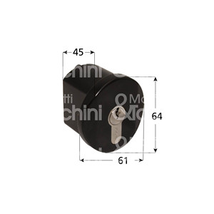 BOUTON EXTERNE FIXE POUR POIGNÉES Nouvelle série Europa avec demi-cylindre Remplace 40007078290 Pour séries 59001, 59051, 59801 - Product Image 1