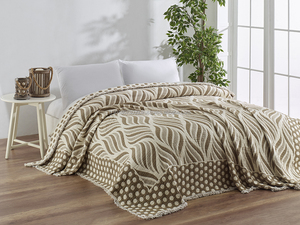 Muslin Weave Inside Cotton Fiber Filled 100% Cotton <b>Blanket</b> Bulky <b>Heavy</b> Thick 160x220cm 62x86inch Plain Collection <b>Blanket</b> - Product Image 3