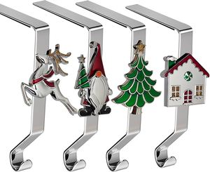 ดูดีเมทัลลิคคริสต์มาสตกแต่งบ้านเครื่องประดับต้นไม้ถุงน่องผู้ถือขาตั้งหินสีสําหรับ X Mas ตกแต่งต้นไม้ - Product Image 4