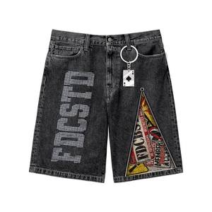 กางเกงขาสั้นผ้ายีนส์แบบสั่งทำมีกระเป๋าแบบกำหนดเองสีตามสั่งผ้าระดับพรีเมียมออกแบบได้ตามที่ต้องการ - Product Image 2