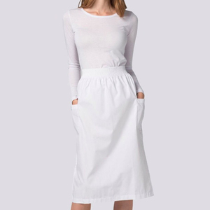 Nouvelle Arrivée Jupes Blouses Médicales Sur Mesure OEM pour Femmes, Tissu Satin 100% Coton de Haute Qualité, Respirant, Naturel, Coupe Droite Décontractée - Product Image 3