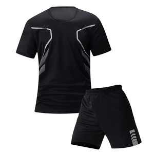 Men's Short-sleeved Shorts <b>Suit</b> Men's Casual <b>T</b>-<b>shirt</b> <b>Suit</b> Joker Running Fitness Two-piece <b>Suit</b> - Product Image 3