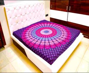 Hand made Bedsheet with two <b>Pillow</b> Covers 100% Cotton Bedsheet for Hotels Uses New light luxury washed cotton Bedsheet - Product Image 4