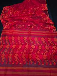 Exclusivo Deshi RED Dhakai Jamdani Sharee exportable para mujer JAMDANI FABRIC Blue GREEN Golden Sky Blue de Bangladesh - Product Image 4