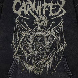 Personalizado de gran tamaño DTF DTG Rhinestone Sudadera con capucha para los hombres Streetwear moda pulóver sudadera fábrica al por mayor - Product Image 6