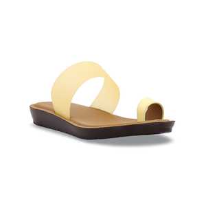 Yellow Casual <b>Heeled</b> <b>Sandals</b> Softy CL5292 - Product Image 2