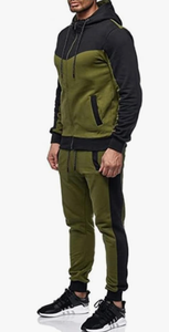 Winter Hooded Heavyweight Printed 100% Cotton Men's Track Suits Set Drawstring Closure Outdoor Jogging - Product Image 4