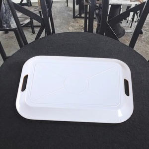 Plateau en marbre blanc avec plateau de rangement polyvalent au design doré pour servir la décoration vanité cuisine salle à manger maison utilisation de table - Product Image 3