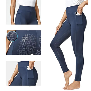 Culotte d'équitation noire personnalisée pour femmes, collants en silicone, culotte d'équitation, design OEM, pantalon et culotte de cavalier - Product Image 2