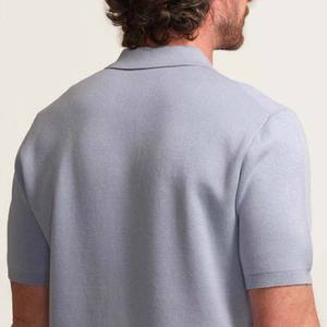 Polo de meilleure qualité à demi-manches et fermeture éclair t-shirts sur mesure à la mode à la mode tenue à manches courtes en coton grande taille - Product Image 5