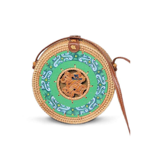 Sac à main Hobo Mini fourre-tout en rotin naturel fait à la main femmes poignée ronde anneau plage sac de paille de Thanh Cong - Product Image 2